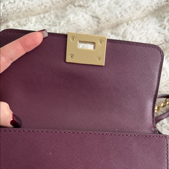 MICHAEL Michael Kors Burgundy Crossbody Bag with Gold Hardware - Picture 7 of 11